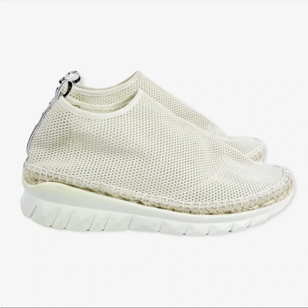 KENZO K-lastic Espadrilles Sneakers Platform Mesh Of White Ivory Size 37   5.5
